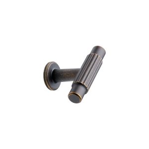 Nordic Handles, knop krom, møbelknop, skuffe knop, knop køkken, Køkkenknop,T greb Villa, køkkengreb, T greb Villa Antik Brun